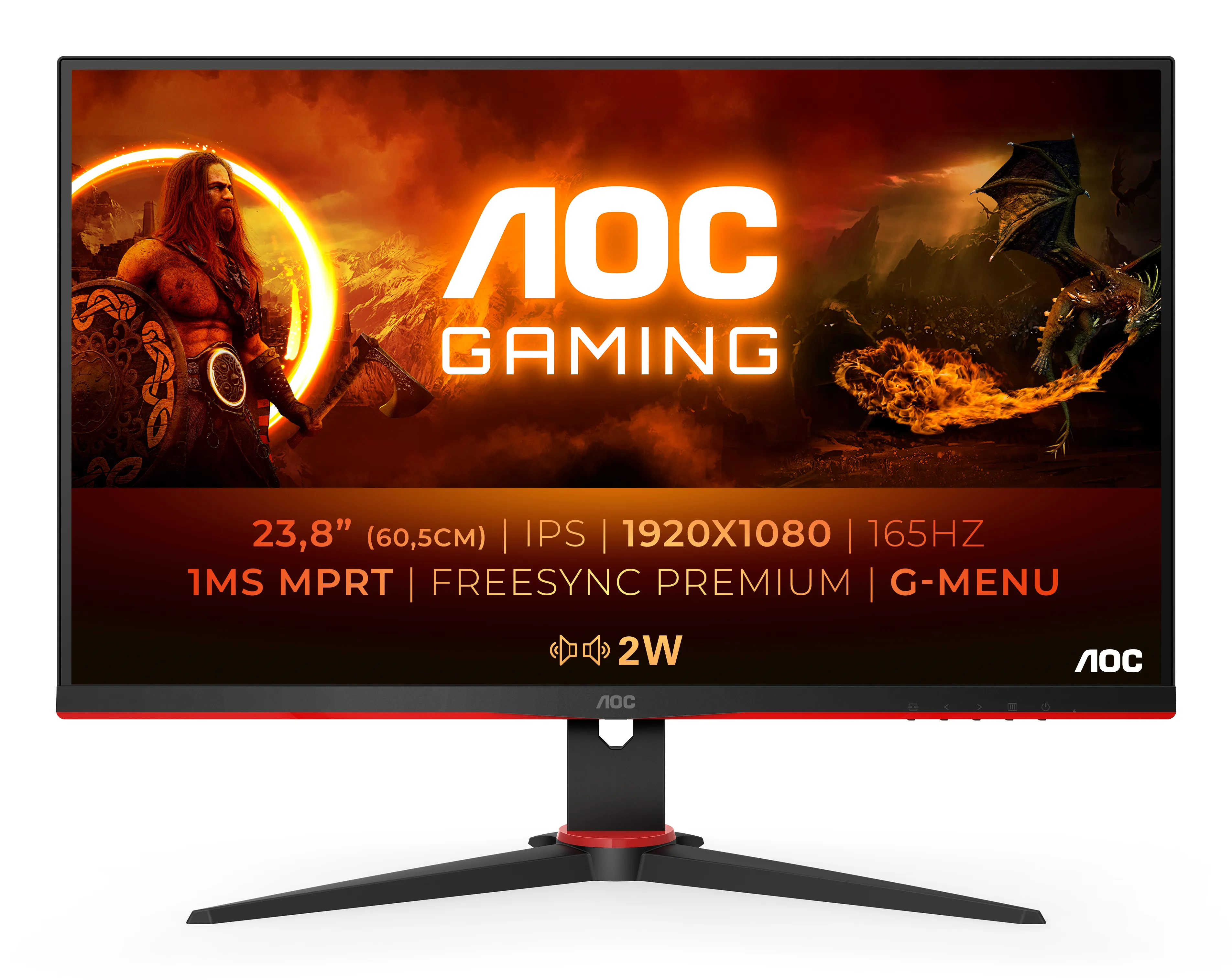 AOC 24G2SPAE/BK 24&quot; Full HD, IPS - gamingsk&auml;rm