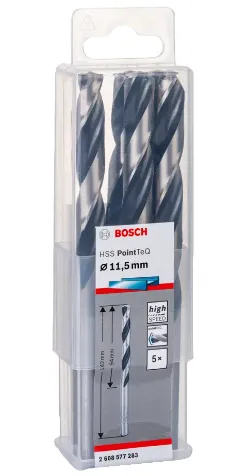 Bosch metal drill-HSS PointTeQ - DIN 338 - 11,5 mm - 5-pack - 2608577283