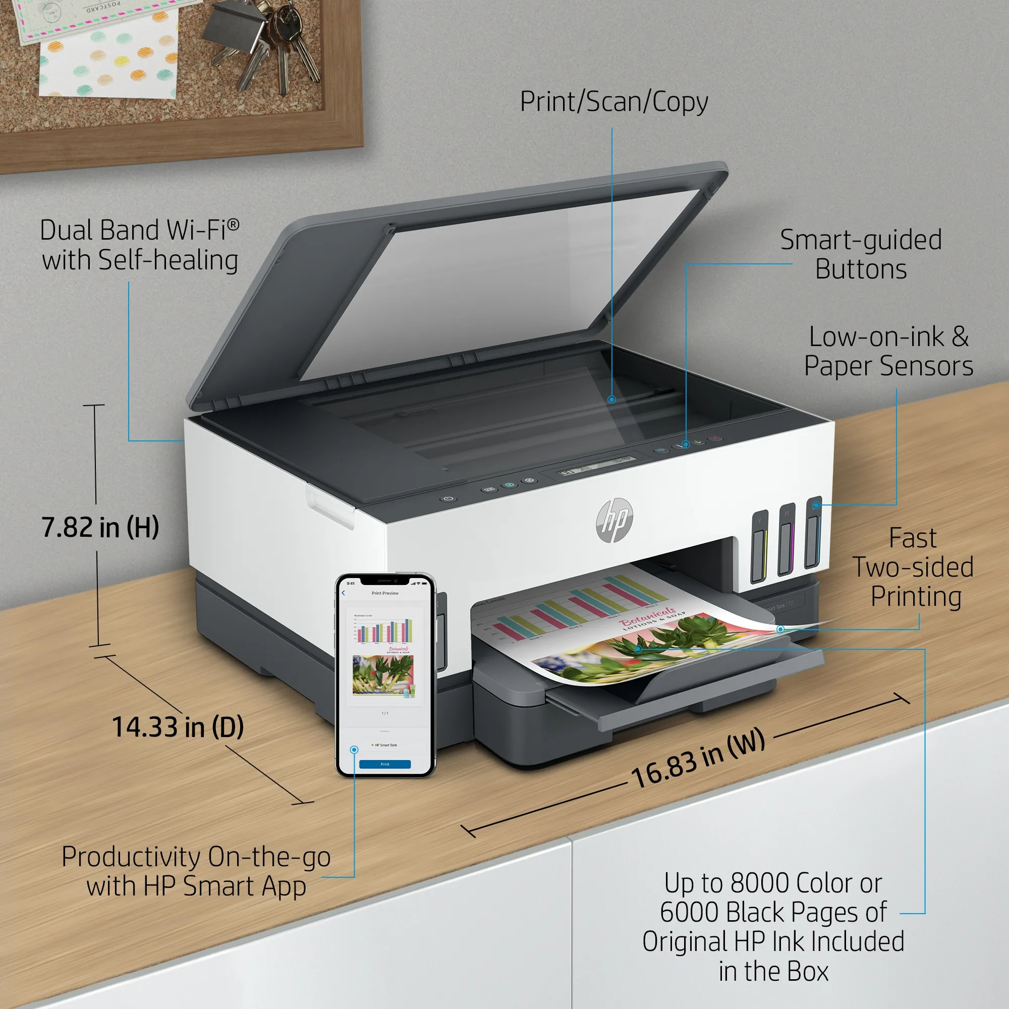 HP Smart Tank 7005 All-in-One A4 color 9ppm Print Scan Copy Light Basalt