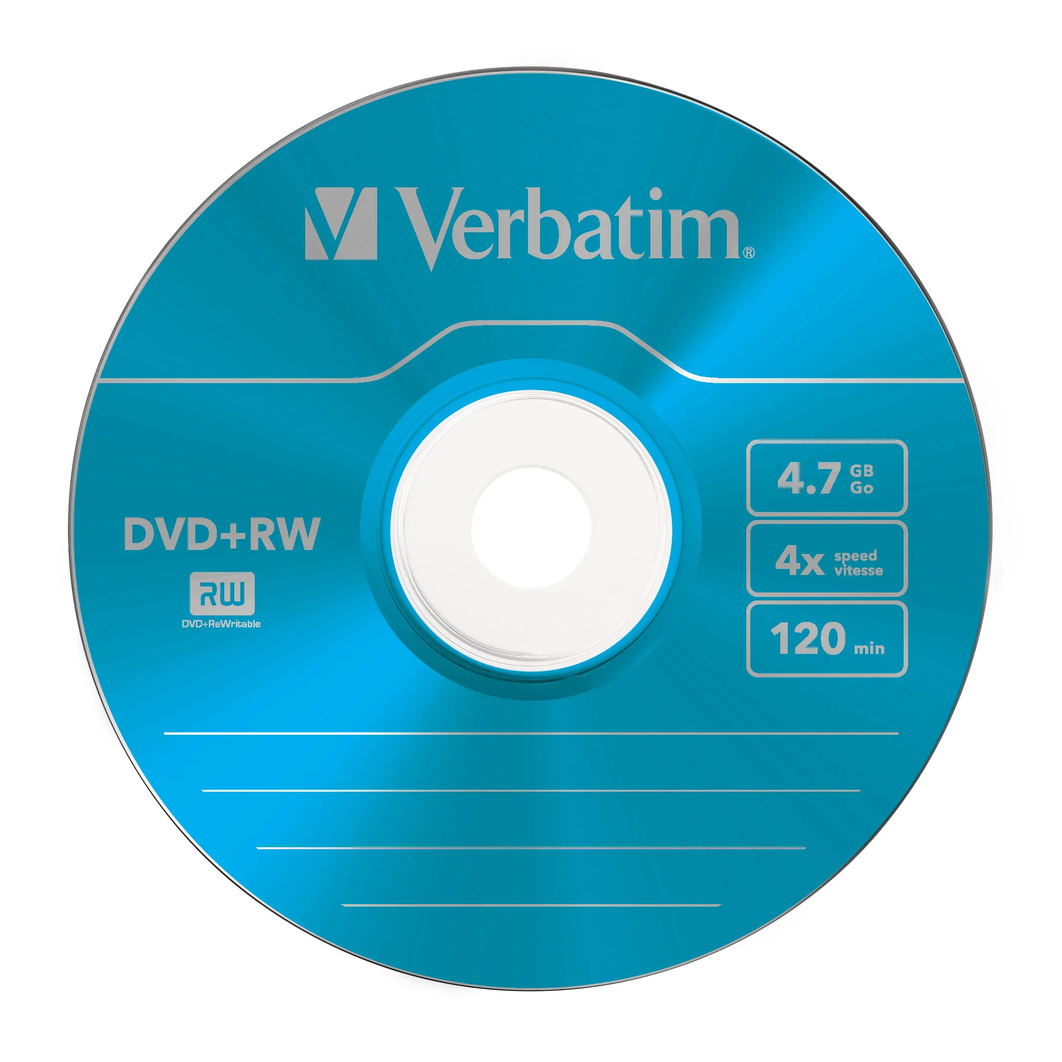 VERBATIM DVD+RW LEVY 5kpl 4,7GB DVD+RW 4X Verbatim, Colour 5 pk slim Retail -