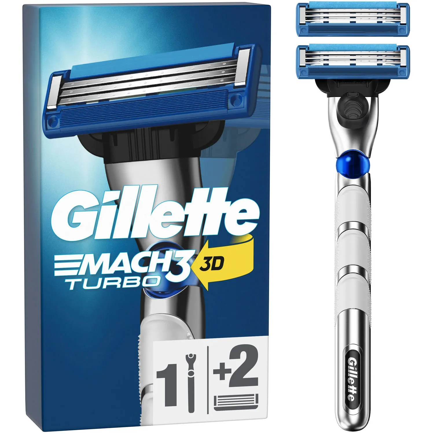 Gillette Mach3 Turbo - razor, 2 blades