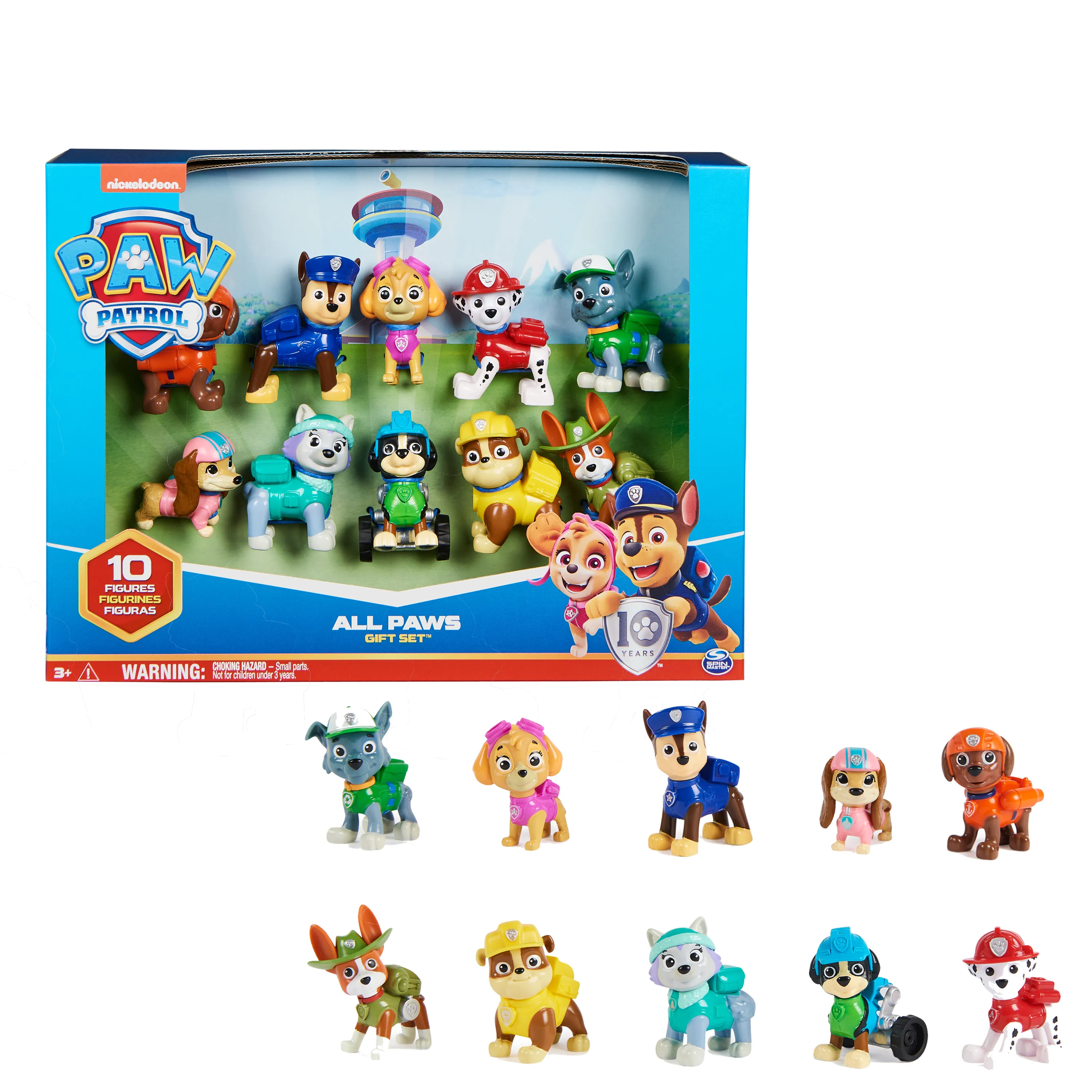 Spin Master PAW Patrol - Action Pack Pups Gift Set, Toy Figure (10 Dog Figures)