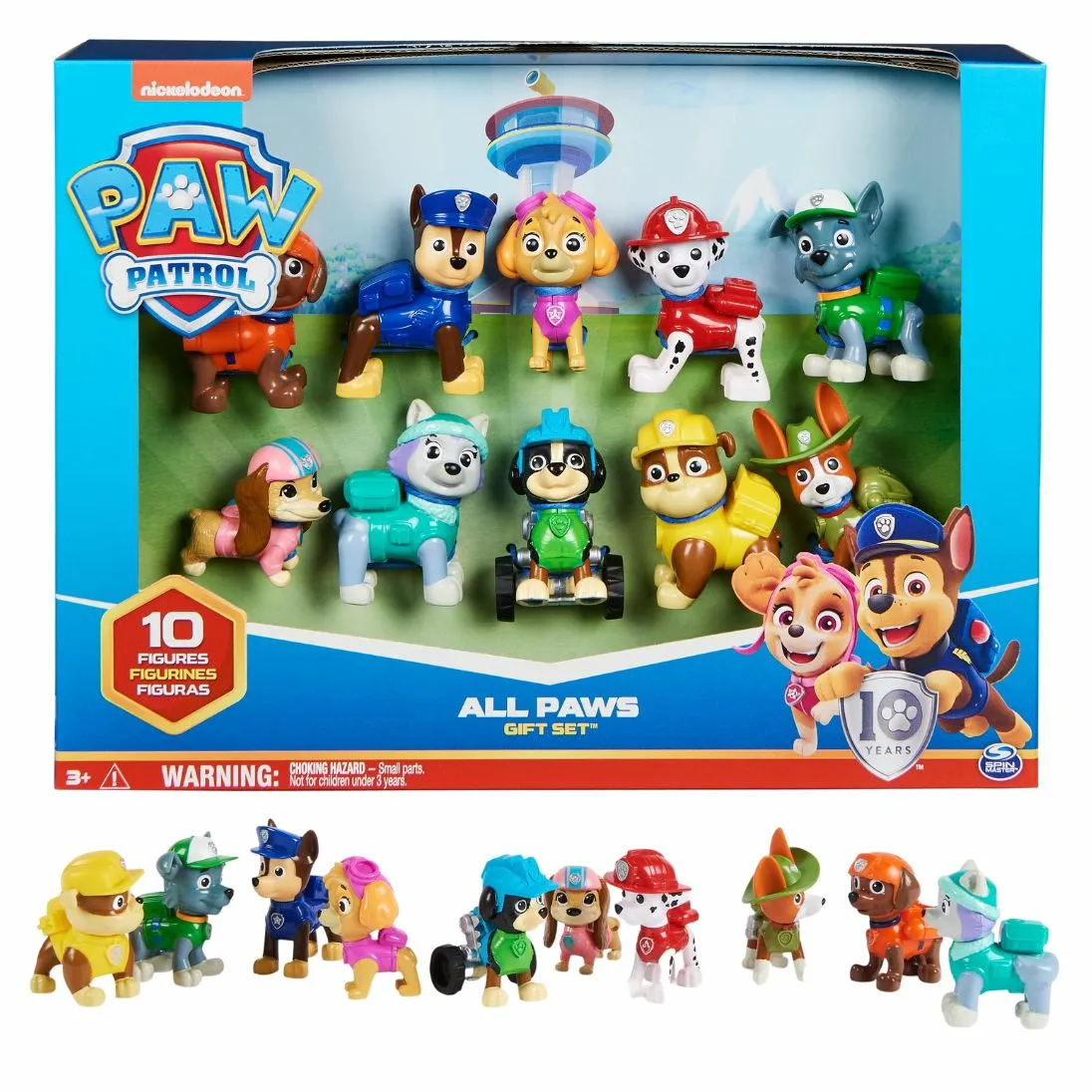 Spin Master PAW Patrol - Action Pack Pups Gift Set, Toy Figure (10 Dog Figures)