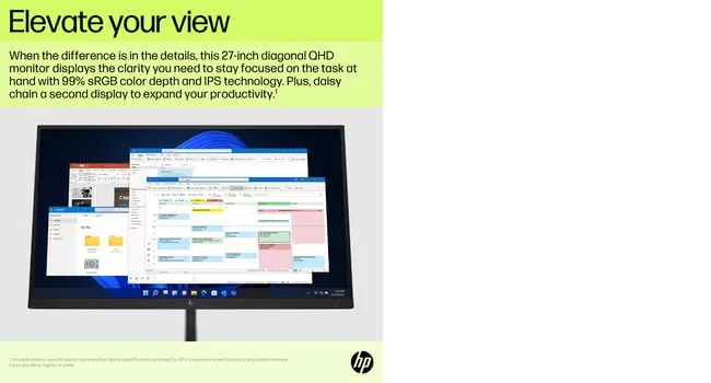 HP 27&quot; E27u G5 QHD, USB-C, IPS -n&auml;ytt&ouml;