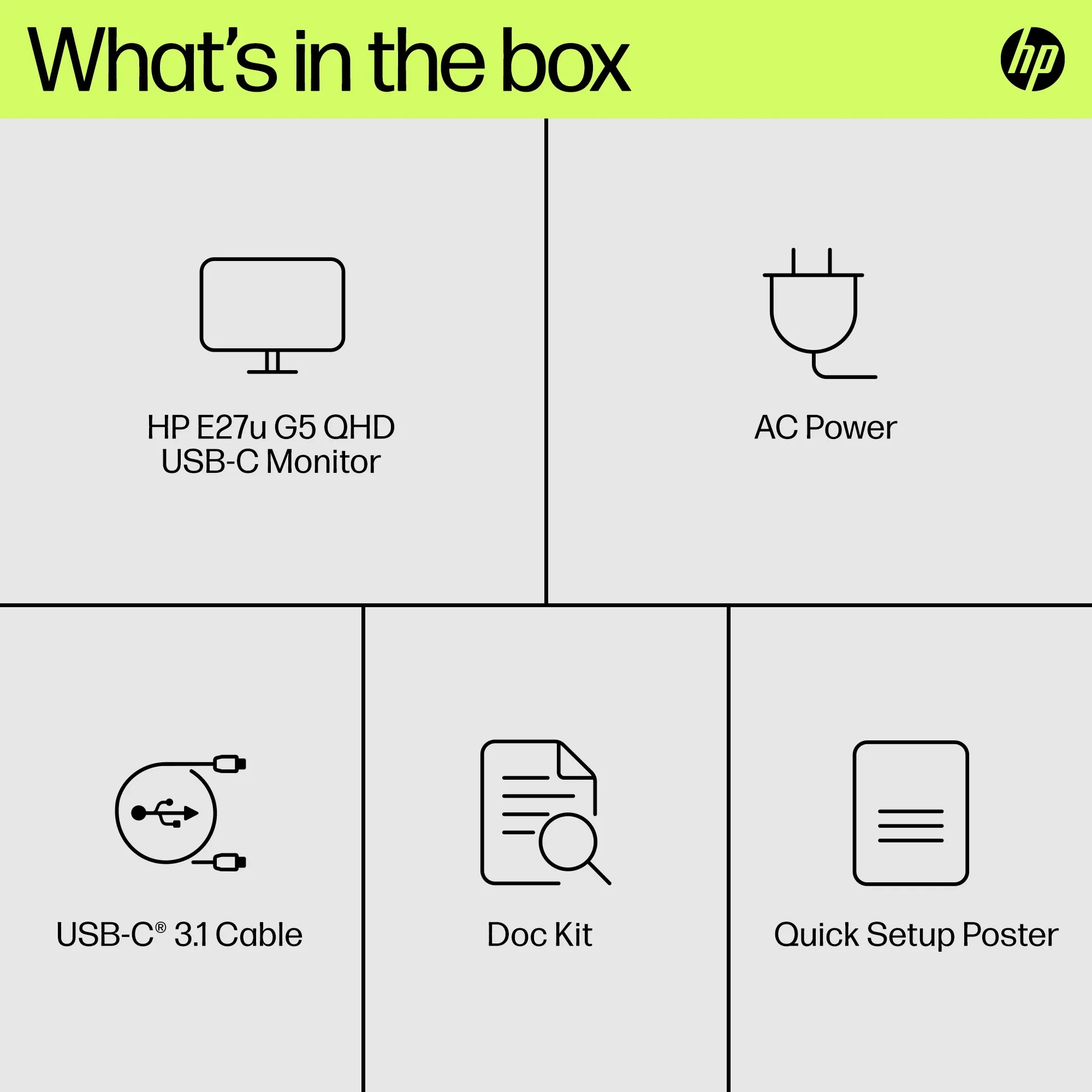 HP 27&quot; E27u G5 QHD, USB-C, IPS -n&auml;ytt&ouml;