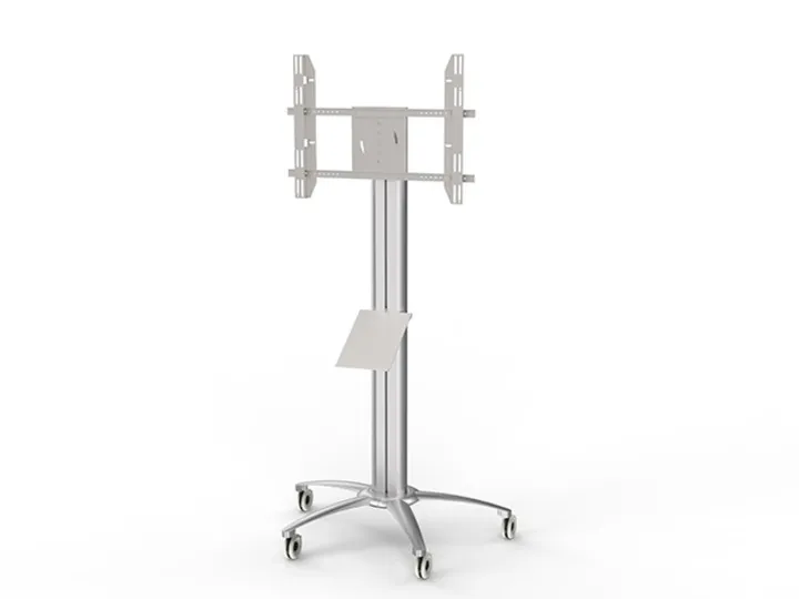 Multibrackets M A4 Broschure Shelf Floorstand - Asennuskomponentti (hylly) - hopea - lattiajalustaan asennettava