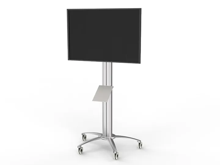 Multibrackets M A4 Broschure Shelf Floorstand - Asennuskomponentti (hylly) - hopea - lattiajalustaan asennettava
