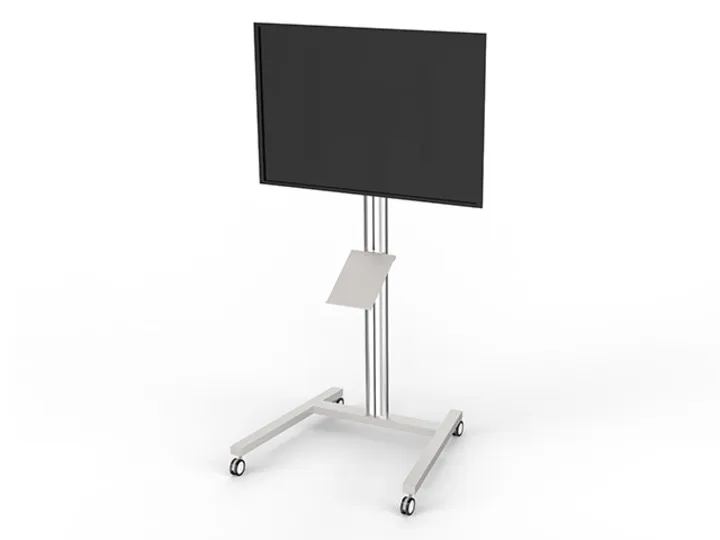 Multibrackets M A4 Broschure Shelf Floorstand - Asennuskomponentti (hylly) - hopea - lattiajalustaan asennettava