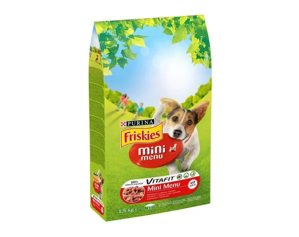 FRISKIES Mini Menu Beef with Vegetables, Dry food for dogs, Adult, 1.5kg