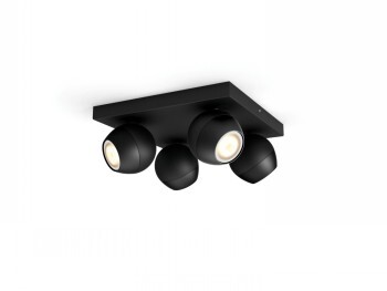 Philips HUE BUCKRAM PLATE/SPIRAL BLACK 4X5W 230V