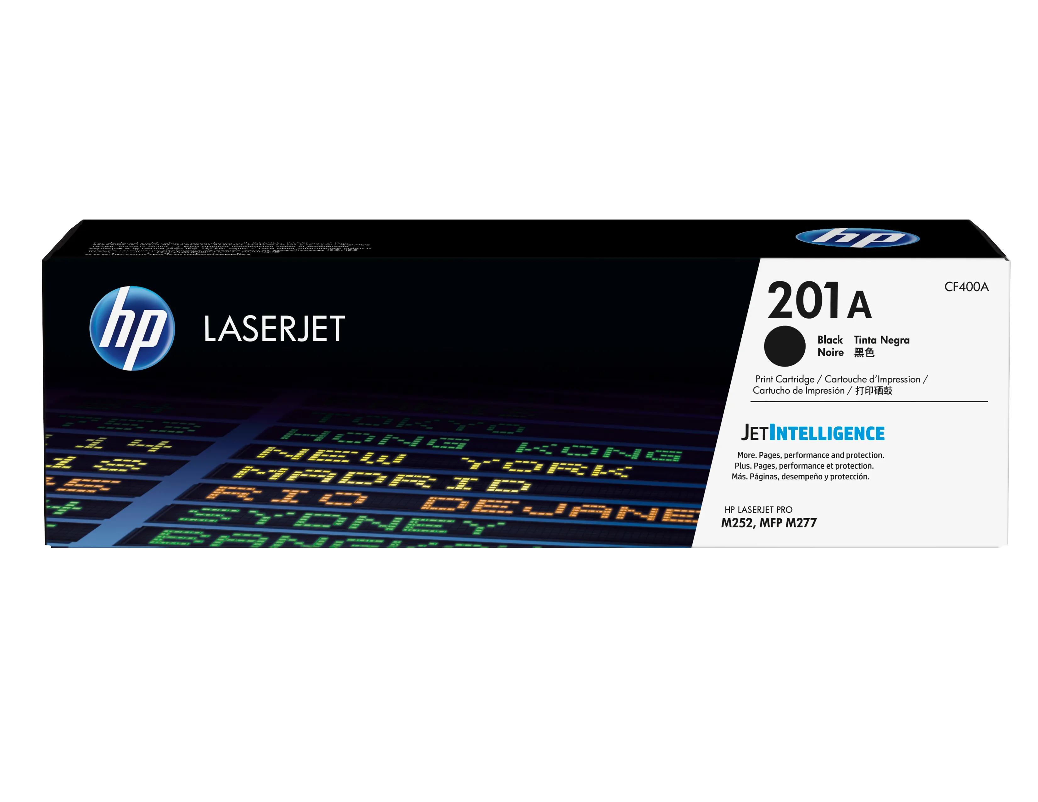 HP 201A - Musta - alkuper&auml;inen - LaserJet - v&auml;riainekasetti (CF400A) malleihin Color LaserJet Pro M252, LaserJet Pro MFP M274, MFP M277