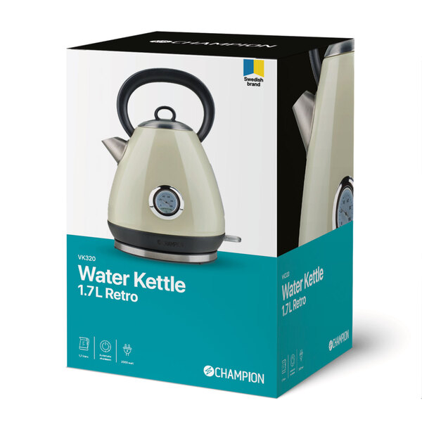 Champion Retro 1,7L - electric kettle, white