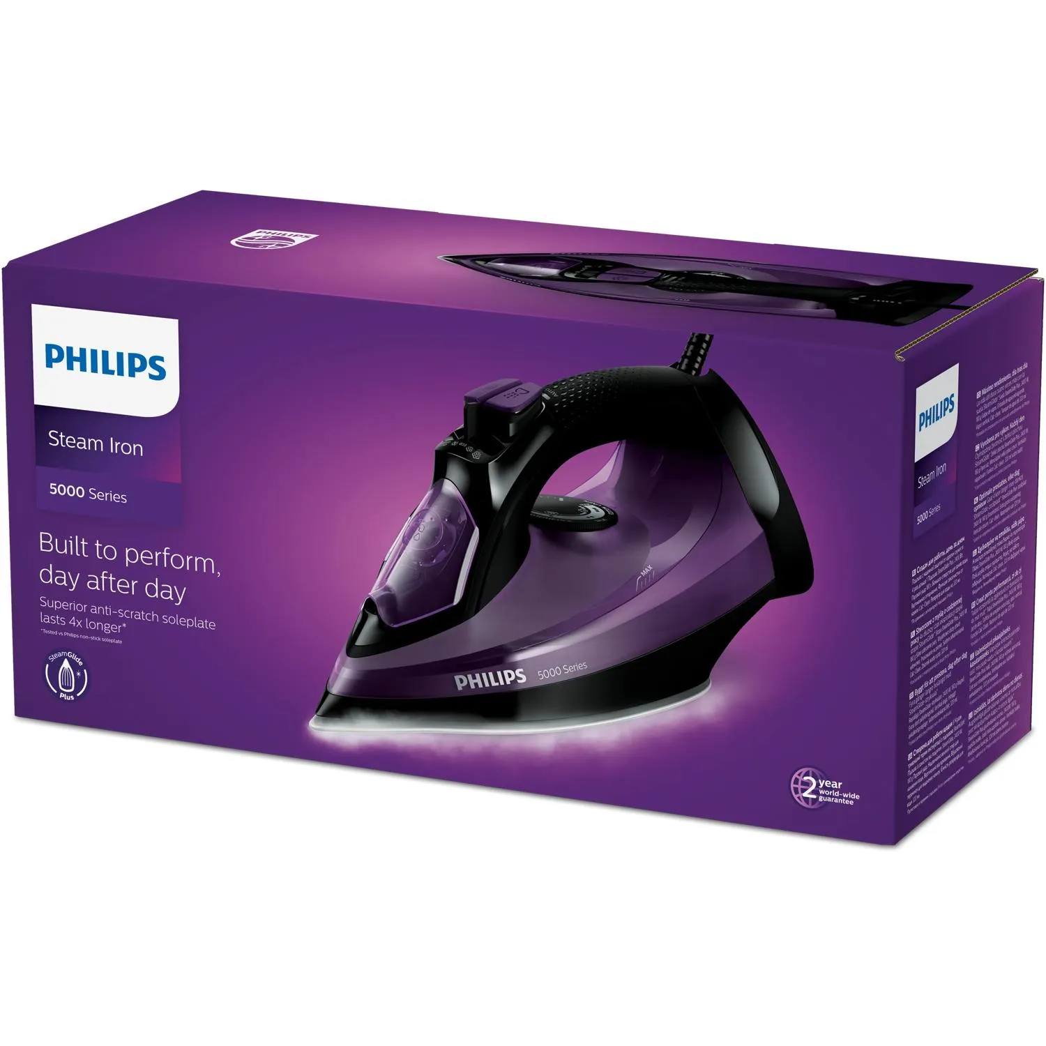 Philips 5000 Series DST5030/80 Steam Iron, 2400W, 0.32L, Violet