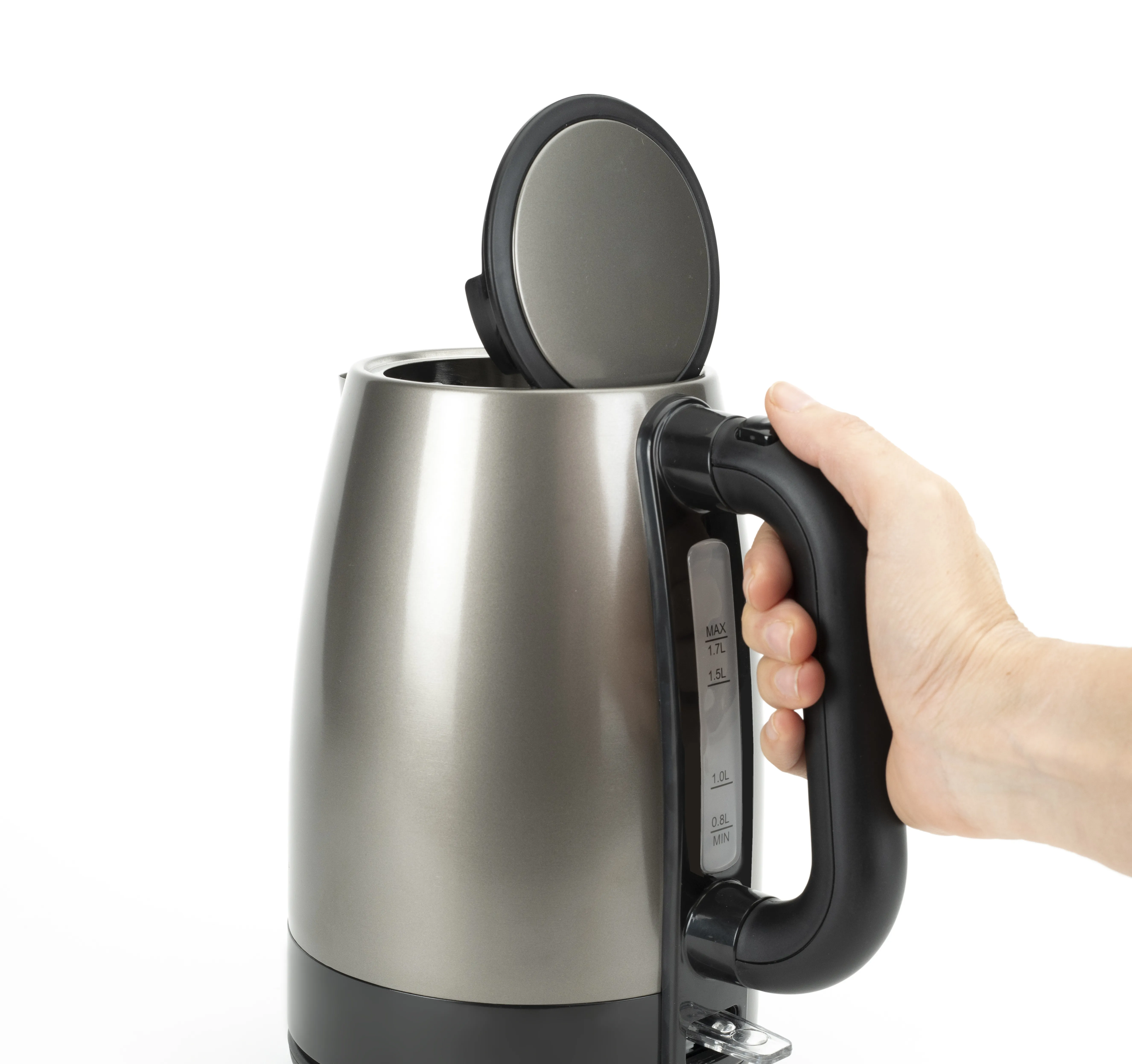 Black+Decker BXKE2201E kettle, 1.7L, 2200W, Black/Stainless steel