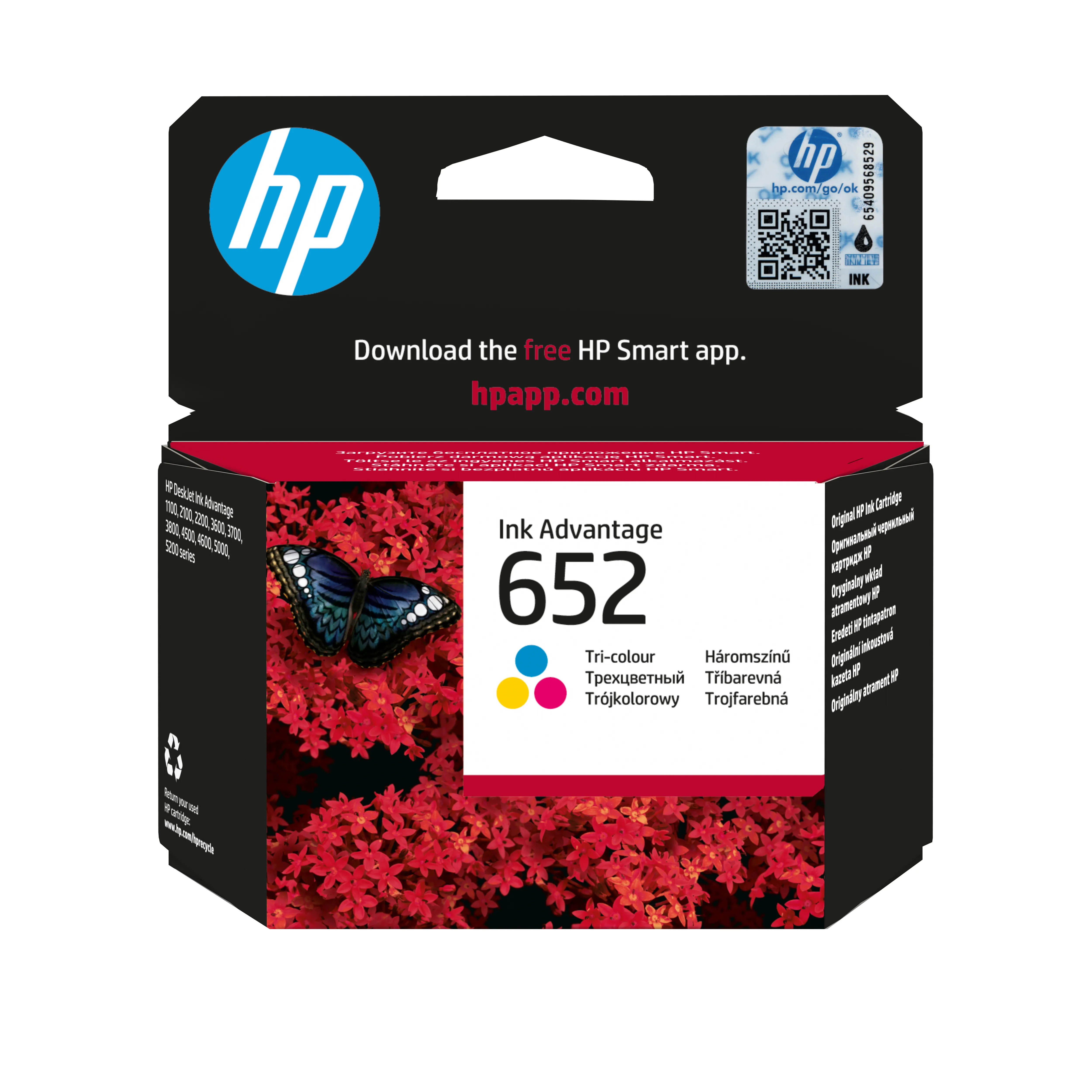 HP Ink/652 Tri-Colour Cart