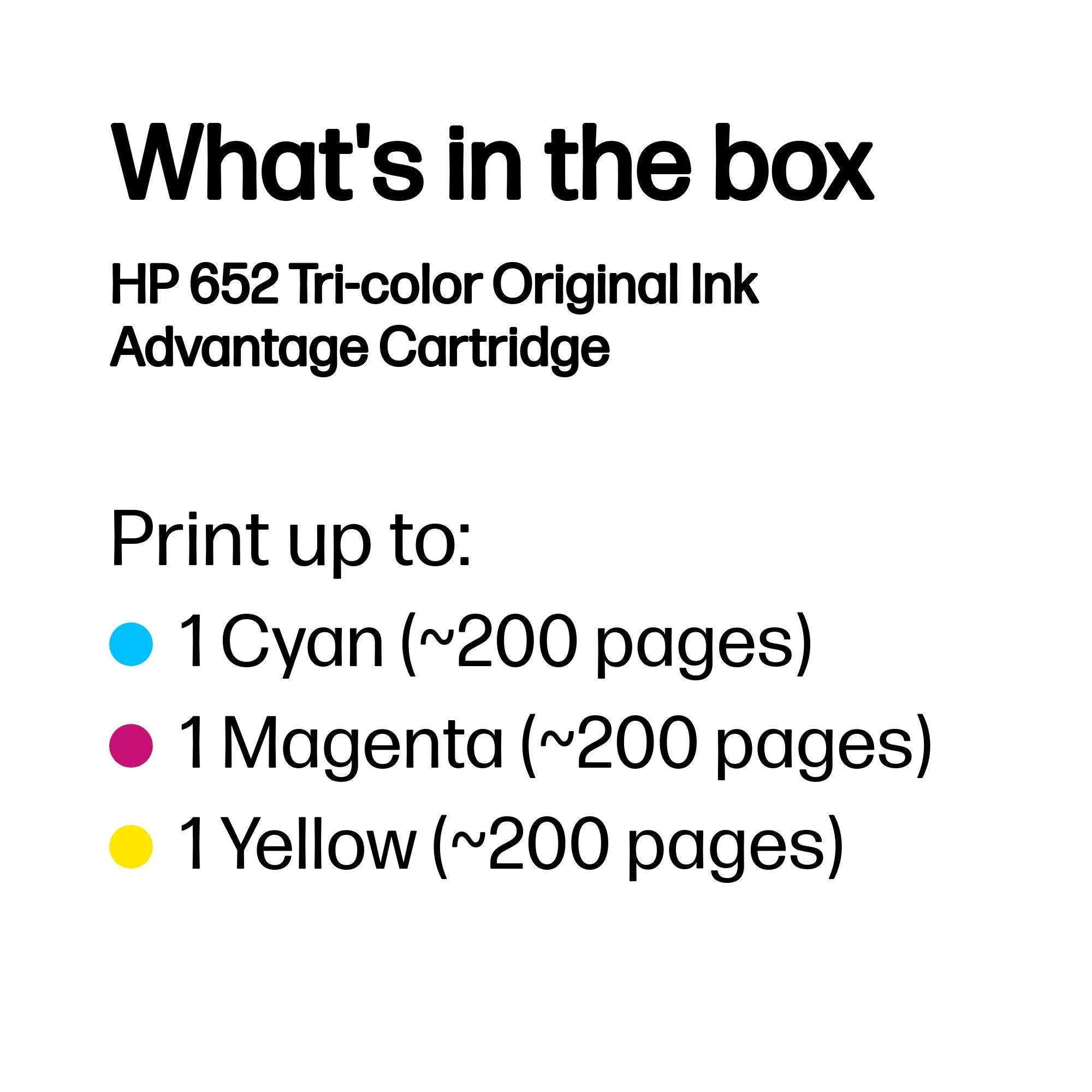 HP Ink/652 Tri-Colour Cart