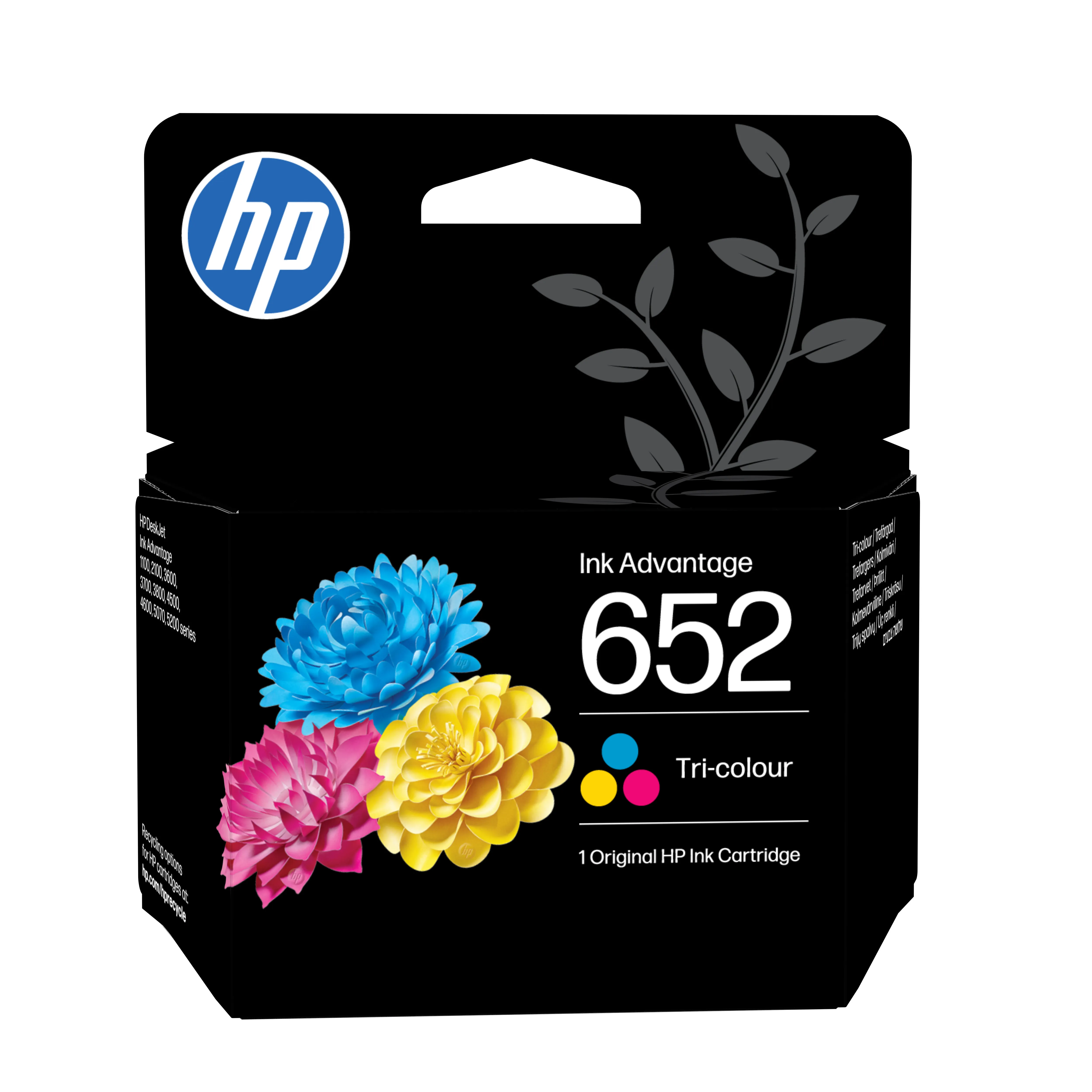 HP Ink Advantage 652 bl&auml;ckpatron, 5 ml, cyan/magenta/gul