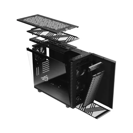 Fractal Design Define 7 - Mid Tower case with window, Black / Light Tint