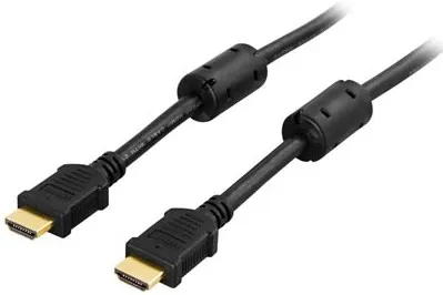 Deltaco High Speed HDMI -kaapeli jossa Ethernet, 4K, 0,5 m, musta