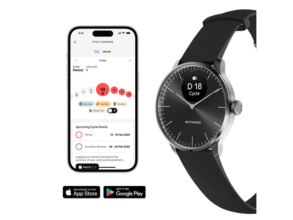 Withings ScanWatch Light 37mm -&auml;lykello, musta