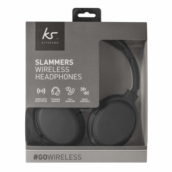 KITSOUND Kuuloke Slammers Over-Ear Langaton Musta