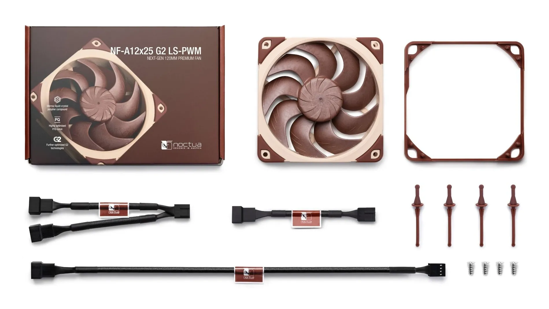 Noctua NF-A12x25 G2 LS-PWM Premium 120x25mm - chassi fl&auml;kt