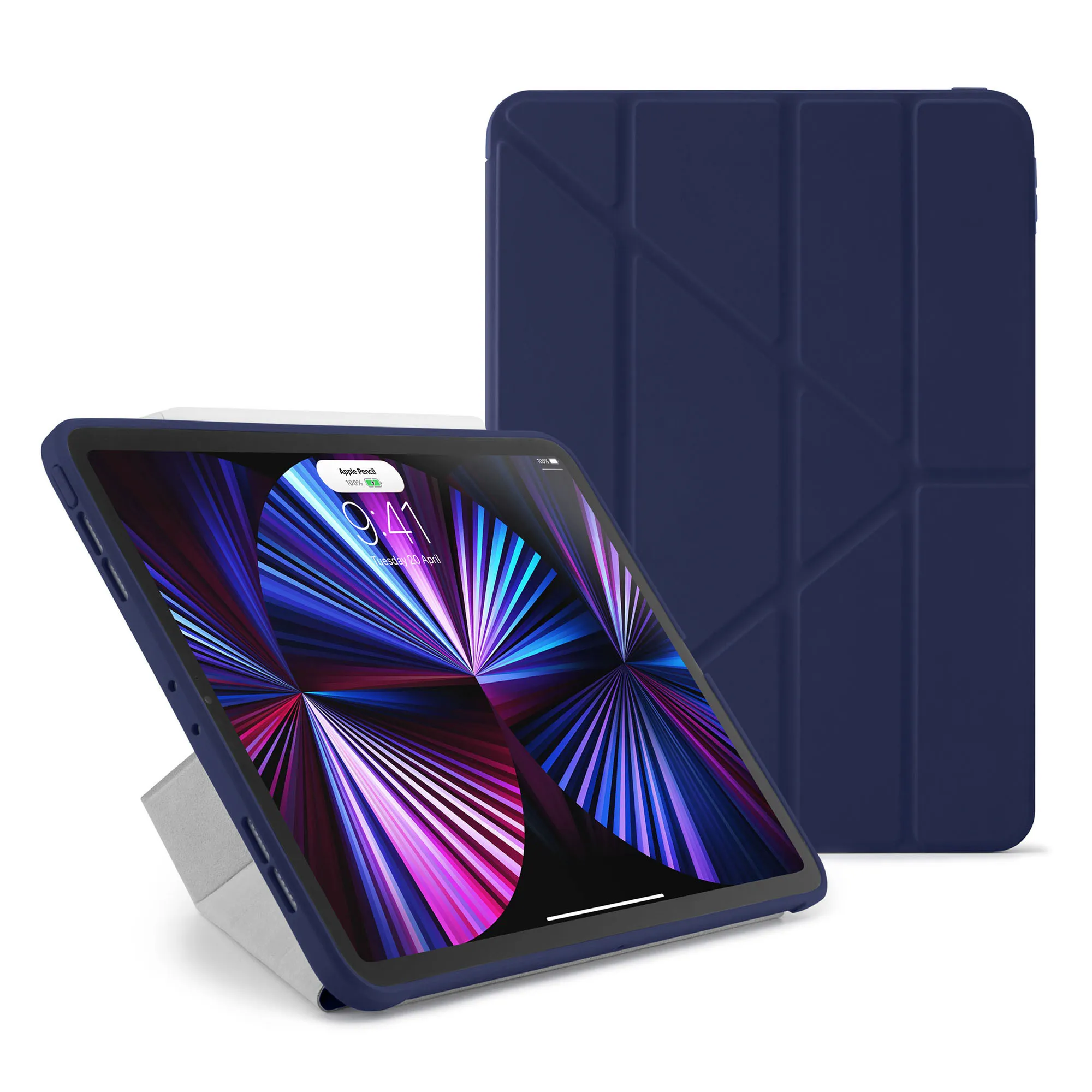 Pipetto Origami No1, iPad Pro 11" (1-5 Gen.) - Protective Case, Dark Blue