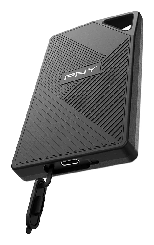 PNY PSD0CS3060-1TB-RB 1TB External SSD with USB 3.2 Gen 2 (USB-C), Portable, IP65 Water and Dust Resistant, Black