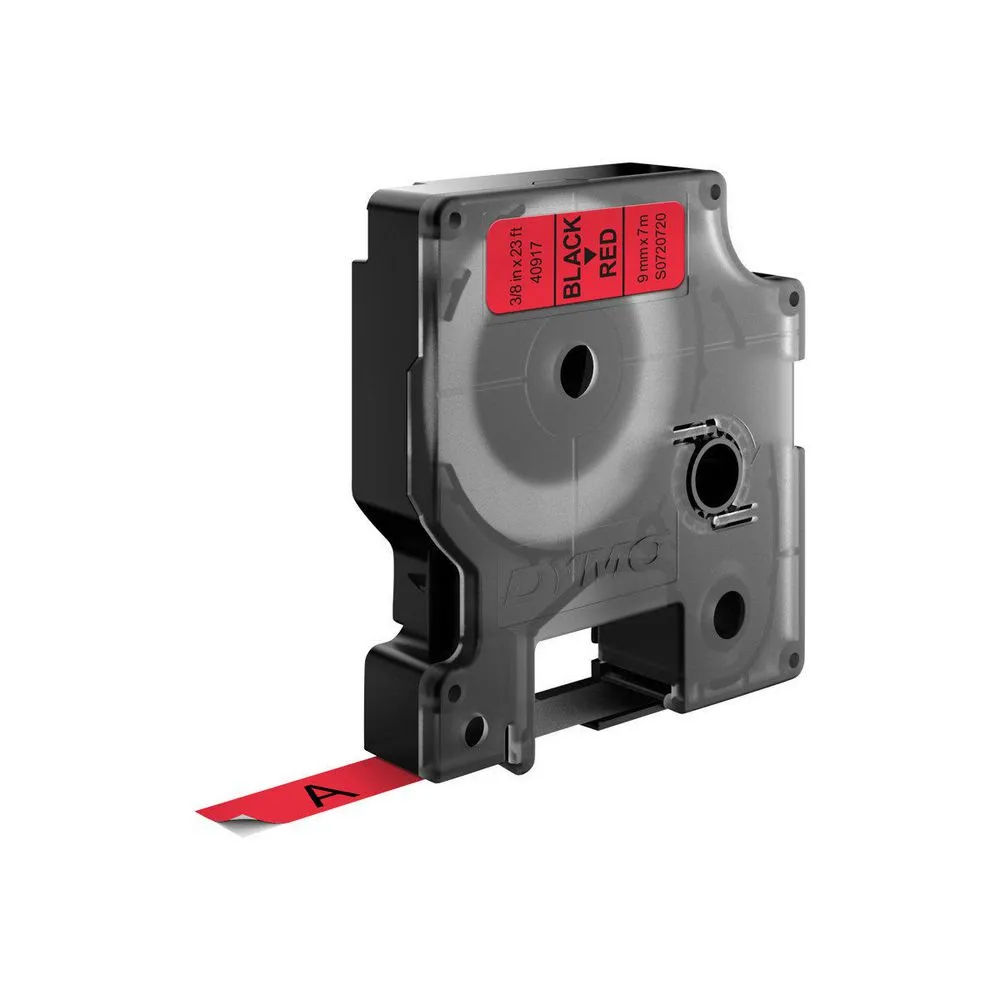 Tape D1 9mmx7m black/red