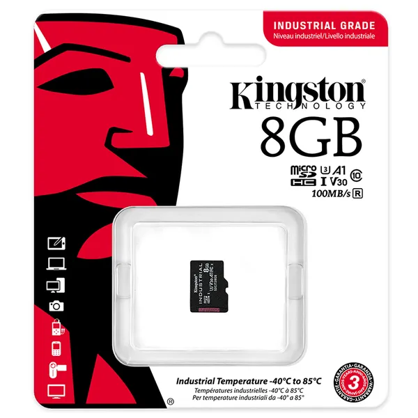 Kingston Industrial C10 A1 8GB MicroSDHC - memory card