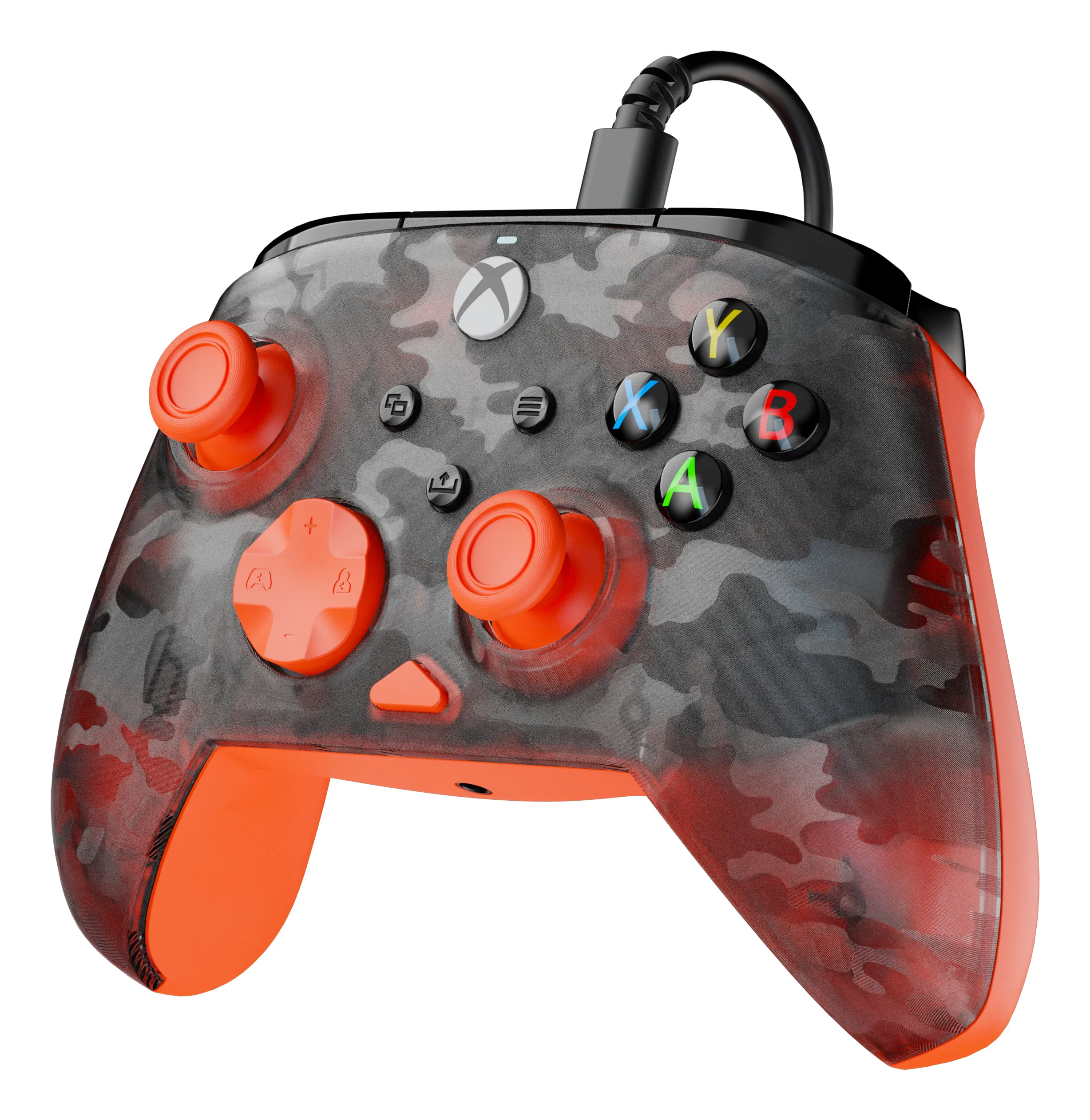Turtle Beach Rematch Core tr&aring;dbunden handkontroll f&ouml;r Xbox Series X|S, Xbox One &amp; Windows 10/11 - Ghost Black Camo / Orange