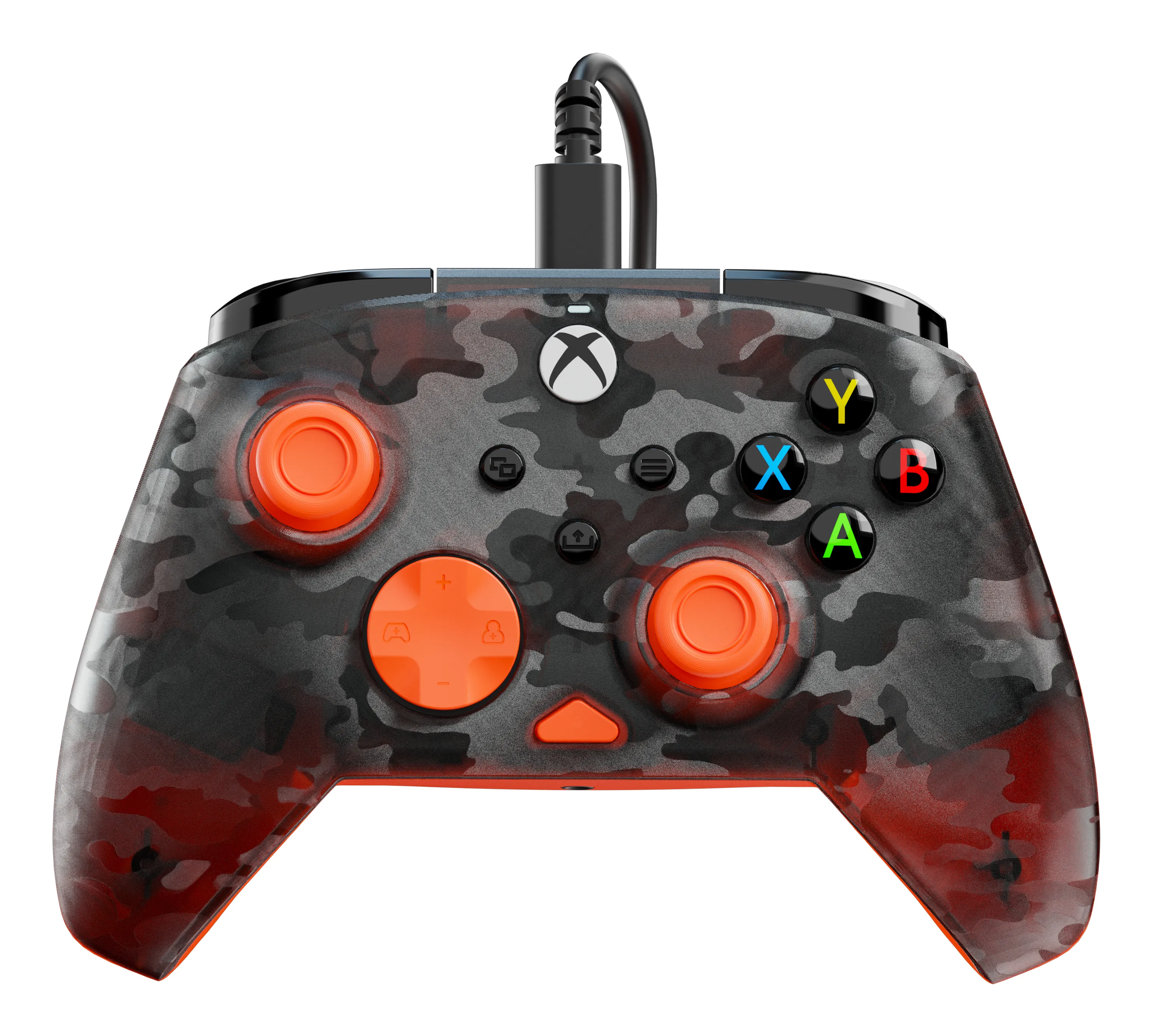 Turtle Beach Rematch Core tr&aring;dbunden handkontroll f&ouml;r Xbox Series X|S, Xbox One &amp; Windows 10/11 - Ghost Black Camo / Orange