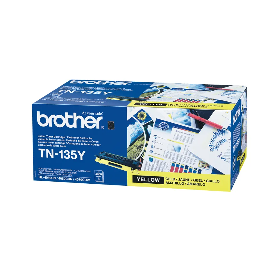 Brother TN135Y-laserv&auml;rikasetti, keltainen