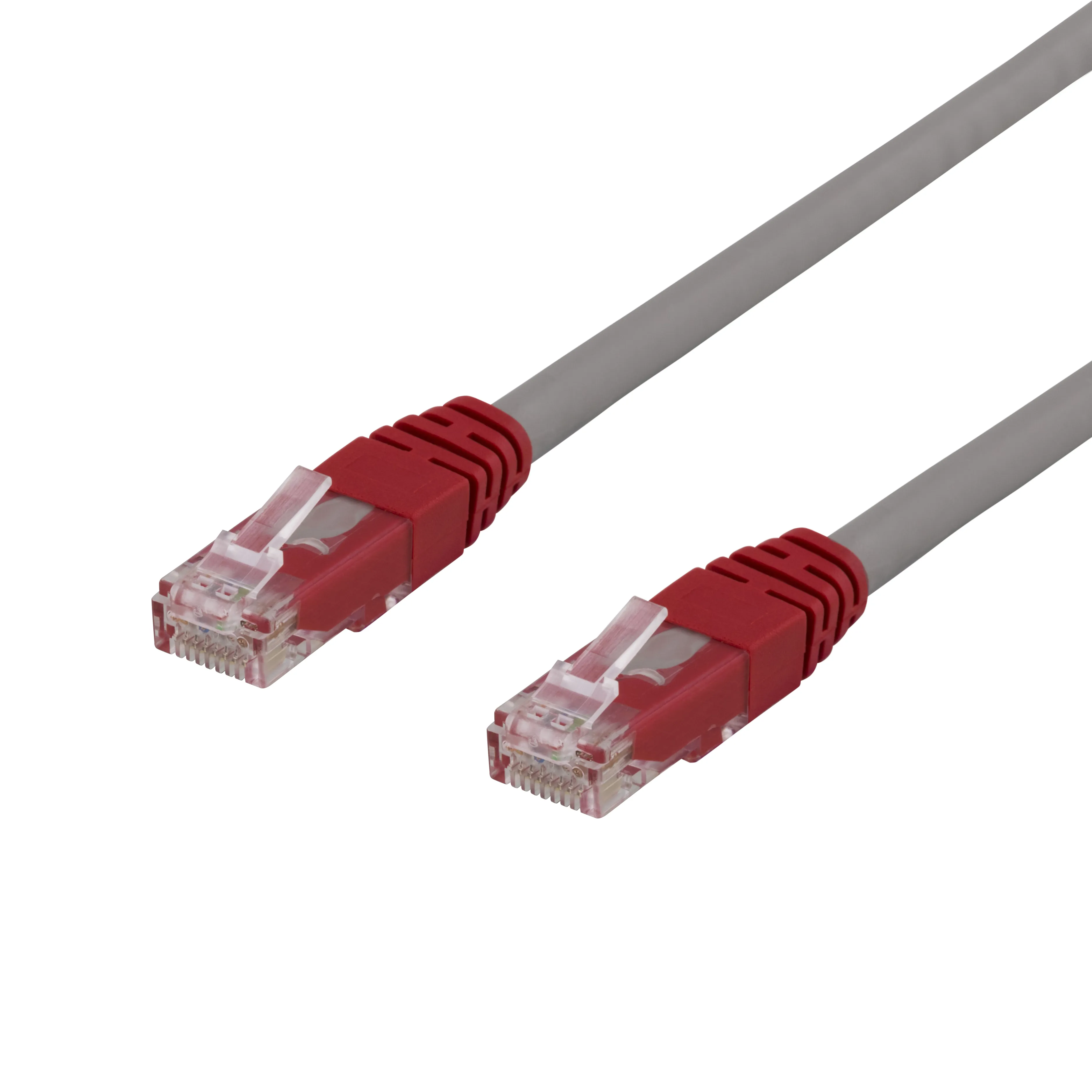 Deltaco Cat6 U/UTP RJ45 1m n&auml;tverkskabel, gr&aring;