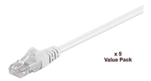 MicroConnect Cat5e U/UTP - network cable, 15 m, White