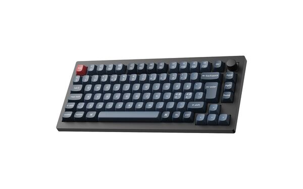 Keychron V1 MAX 75% tr&aring;dl&ouml;st mekaniskt speltangentbord, Gateron Jupiter Banana, kolsvart