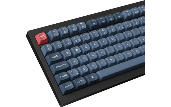 Keychron V1 MAX 75% tr&aring;dl&ouml;st mekaniskt speltangentbord, Gateron Jupiter Banana, kolsvart
