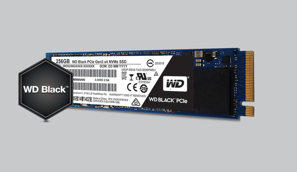 WD 256GB, PCI Express 3.0, 2050/700 MB/s -SSD-levy M.2, musta