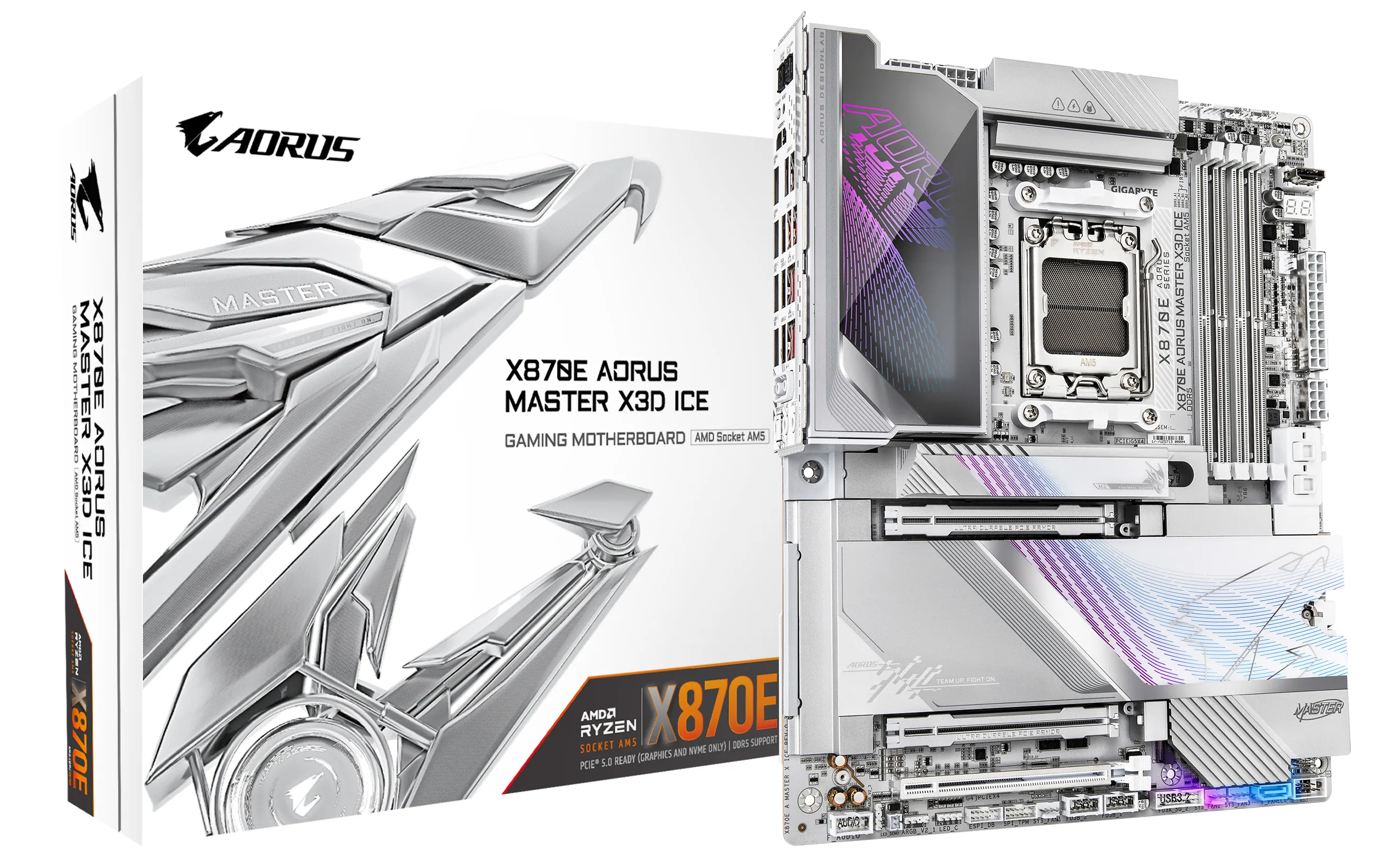 Gigabyte AORUS MASTER X870E X3D ICE WiFi 7 AM5 ATX Motherboard Gigabyte AORUS MASTER X870E X3D ICE WiFi 7 AM5 ATX Motherboard