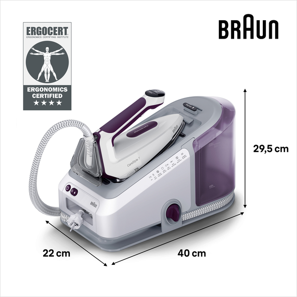 Braun CareStyle 7 IS 7266 VI - h&ouml;yrysilityskeskus, 2700 W, 2L, violetti