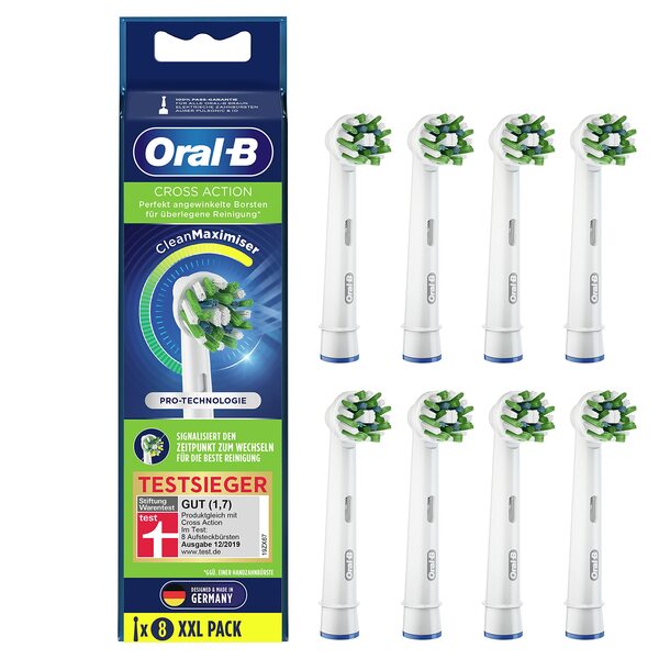 Braun Oral-B CrossAction CleanMaximiser -harjap&auml;&auml;t, 8kpl