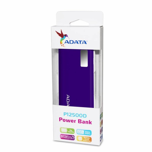 ADATA P12500D Power Bank 12500mAh PURPLE