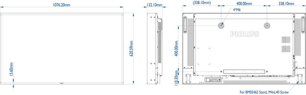 PHILIPS 47" BDL4780VH FHD 2000 CD/M2 24/7