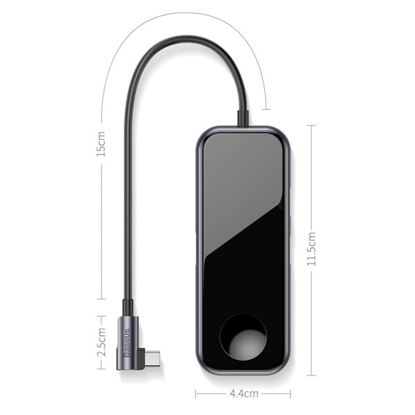 Baseus Mirror series USB-C adapter med inbyggd laddare f&ouml;r Apple Watch