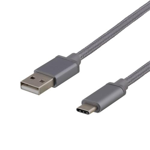 USB C to USB 2.0 Textil Space Grey 1m