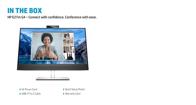 HP 27&quot; E-Series E27m G4, QHD, USB-C, IPS - monitor