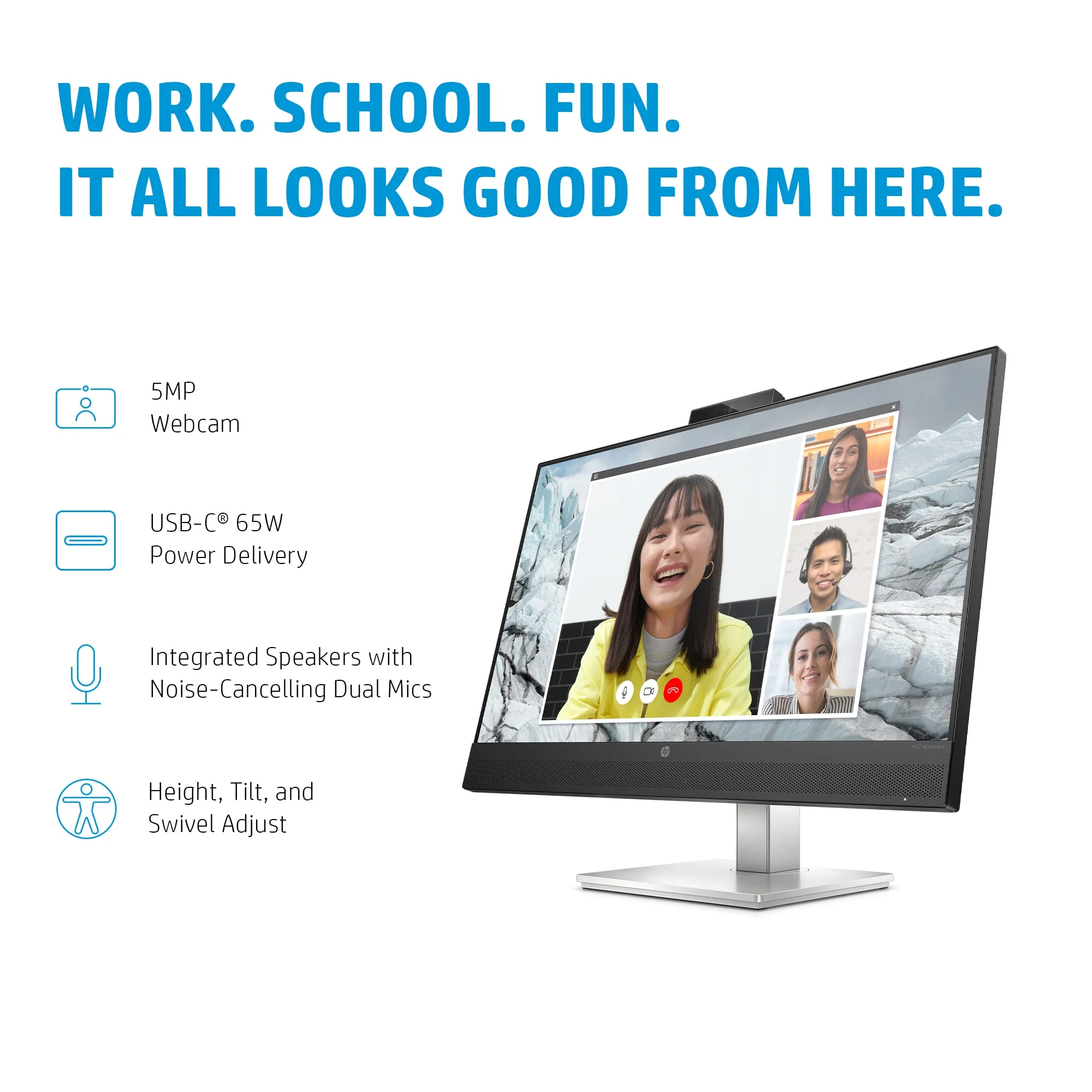 HP E27m G4 27" QHD, IPS Monitor with USB-C hub