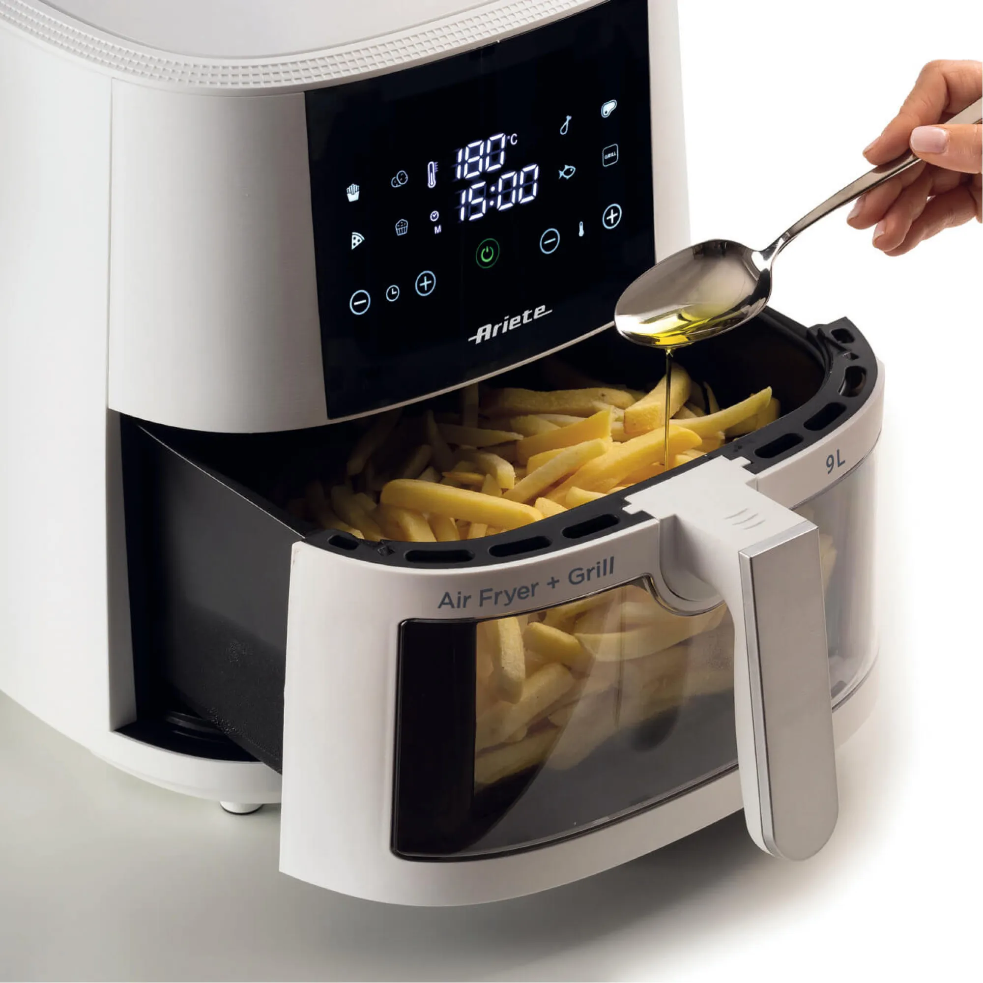 Ariete 4630W, 9L, 3.5 kg, 1500W, air fryer, White