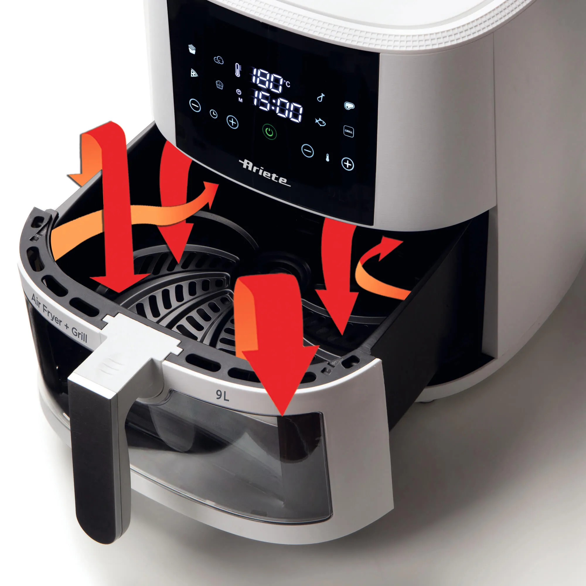 Ariete 4630W, 9L, 3.5 kg, 1500W, air fryer, White