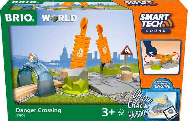 Brio Smart Tech Sound Adventure Level Crossing 33965, 5pcs